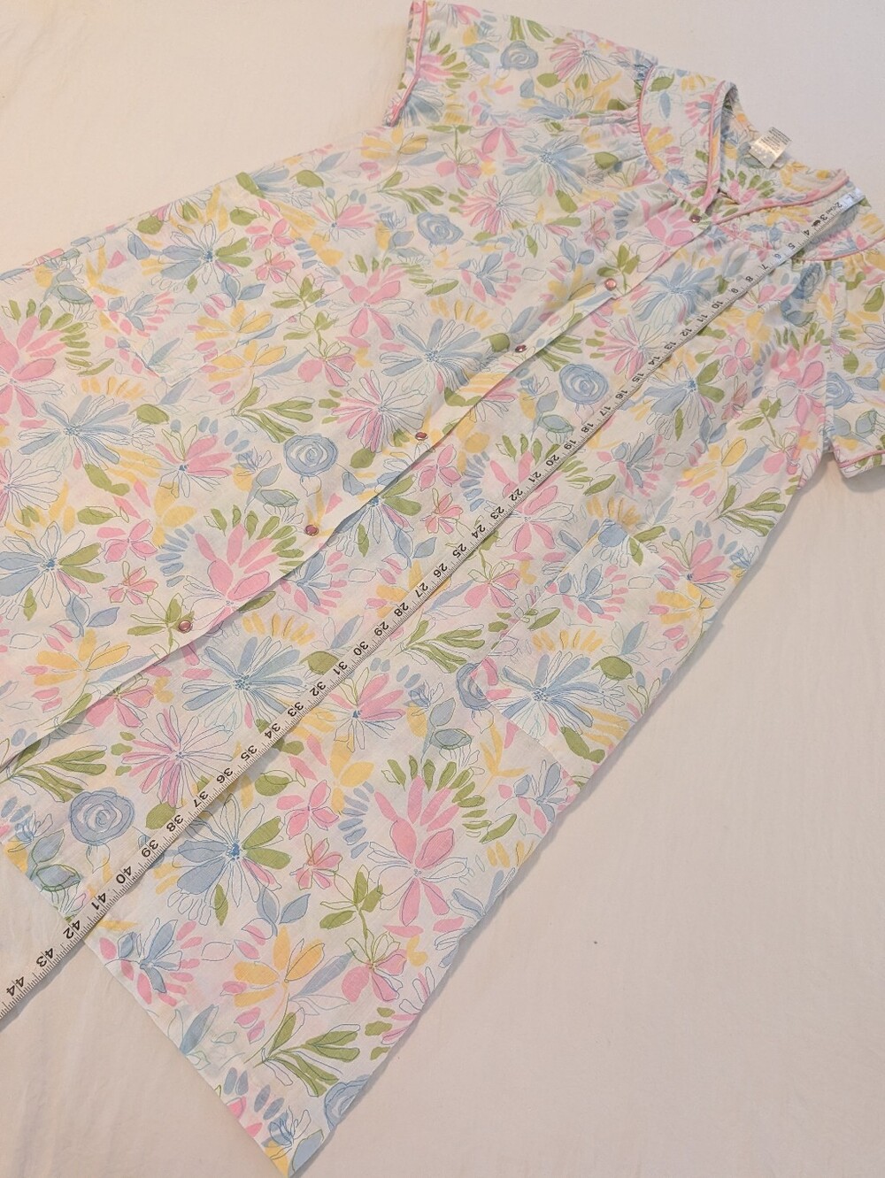 Barbizon Sleepwear Muumuu House dress Traditional Robe Floral Vtg Retro XL Mumu - Picture 6 of 12